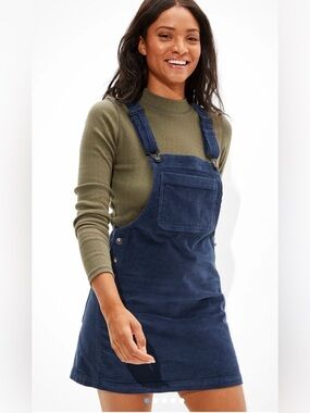 American Eagle Outfitters Corduroy Overall Mini Dress